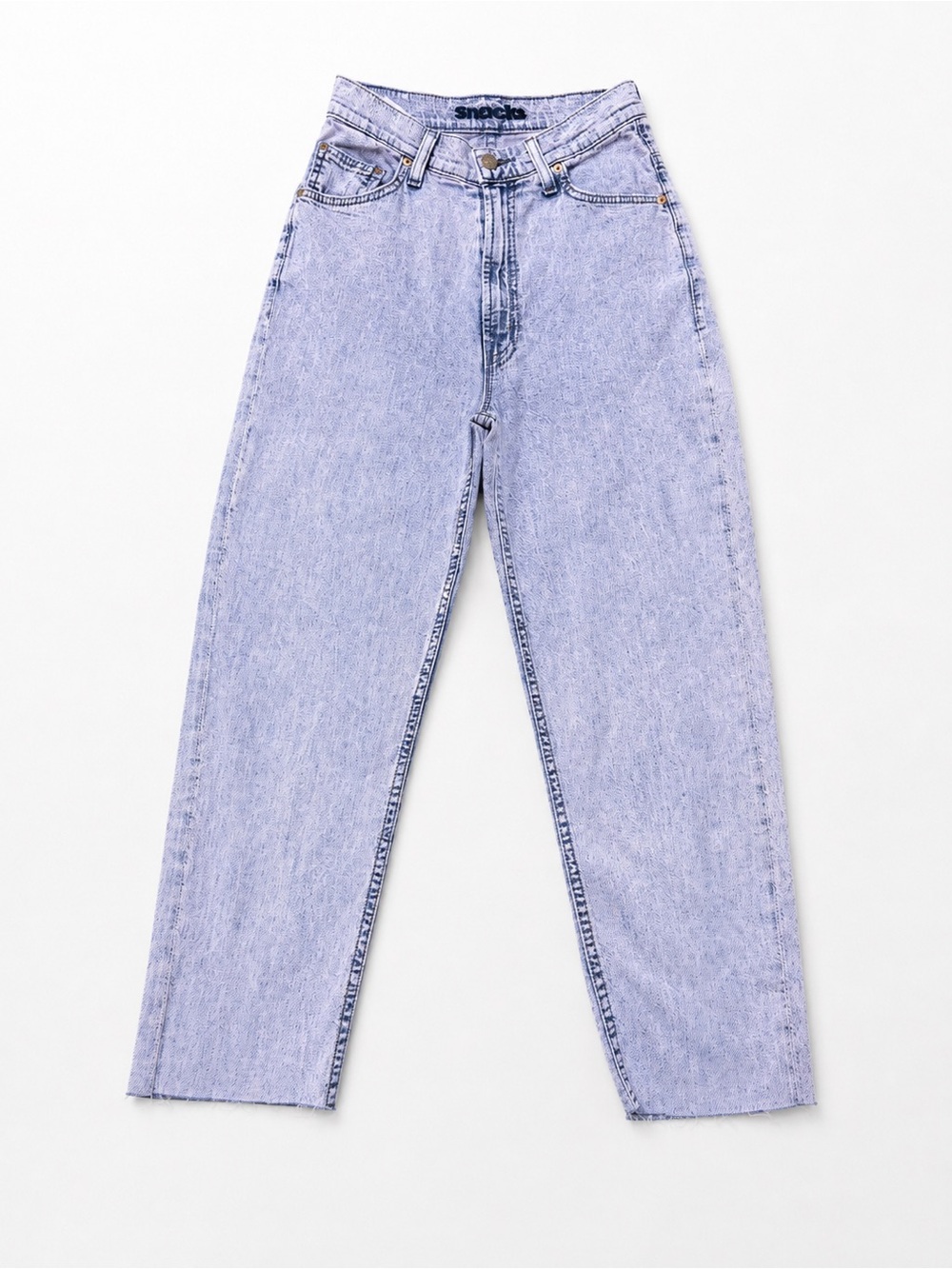 MOTHER SNACK TWIZZY SKIMP Silver-Pink Wash Denim Jeans